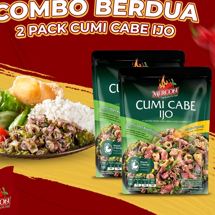 

❂ Mercon Merah Putih - Hemat Combo Berdua || 2 x Cumi Cabe Ijo ♂