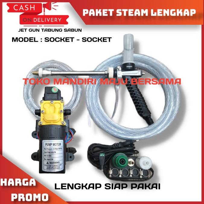 Alat Cuci Steam Motor/Mobil/Ac Otomatis Paket Set Guntabung Sabun