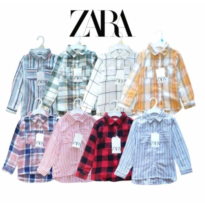 Kemeja Tunik Anak Perempuan Zara (Full Hangtag & Hanger)