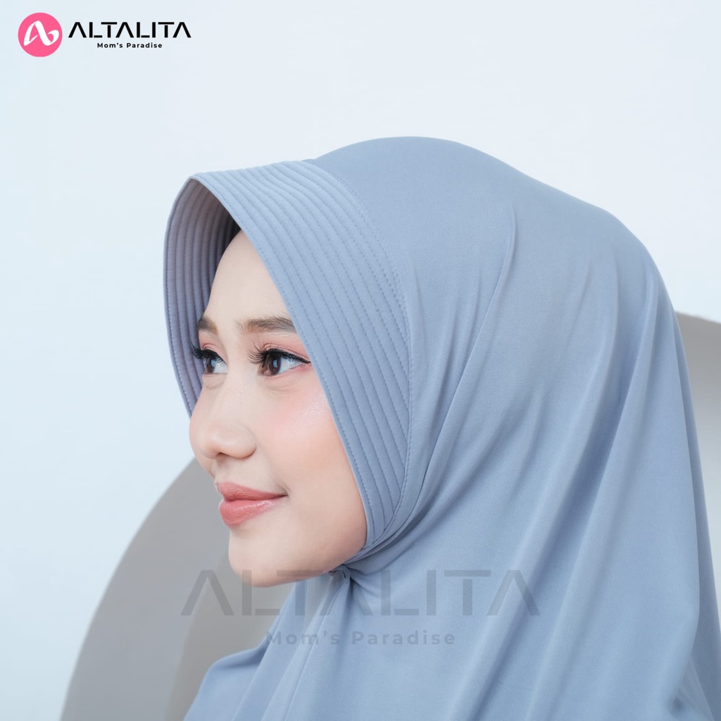 Altalita - HIjab Bergo Hamidah Penguin Size M Kerudung Instan Qaila Jersey Premium Jilbab Sport Menutup Dada Cocok Untuk Sekolah Olahraga Volly Futsal Senam dan Sehari-Hari