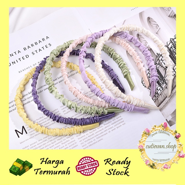 Bando Kerut / Bando Wanita / Bando Scrunchie / Bando Kerut Korea