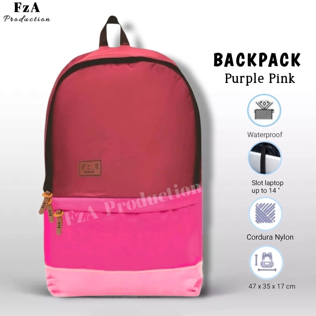 Big Promo..Tas Ransel Distro Casual Pria Wanita / Tas Ransel Laptop Sekolah Kuliah Bacpack Distro Original - FzA