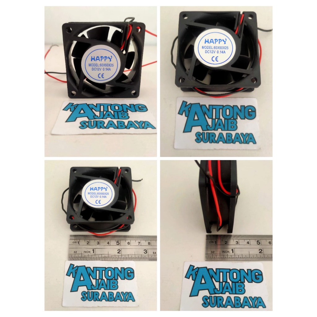 Fan DC 6x6 12V Kipas Pendingin Kipas Angin Kotak 6x6 12V Cooling Fan 6x6
