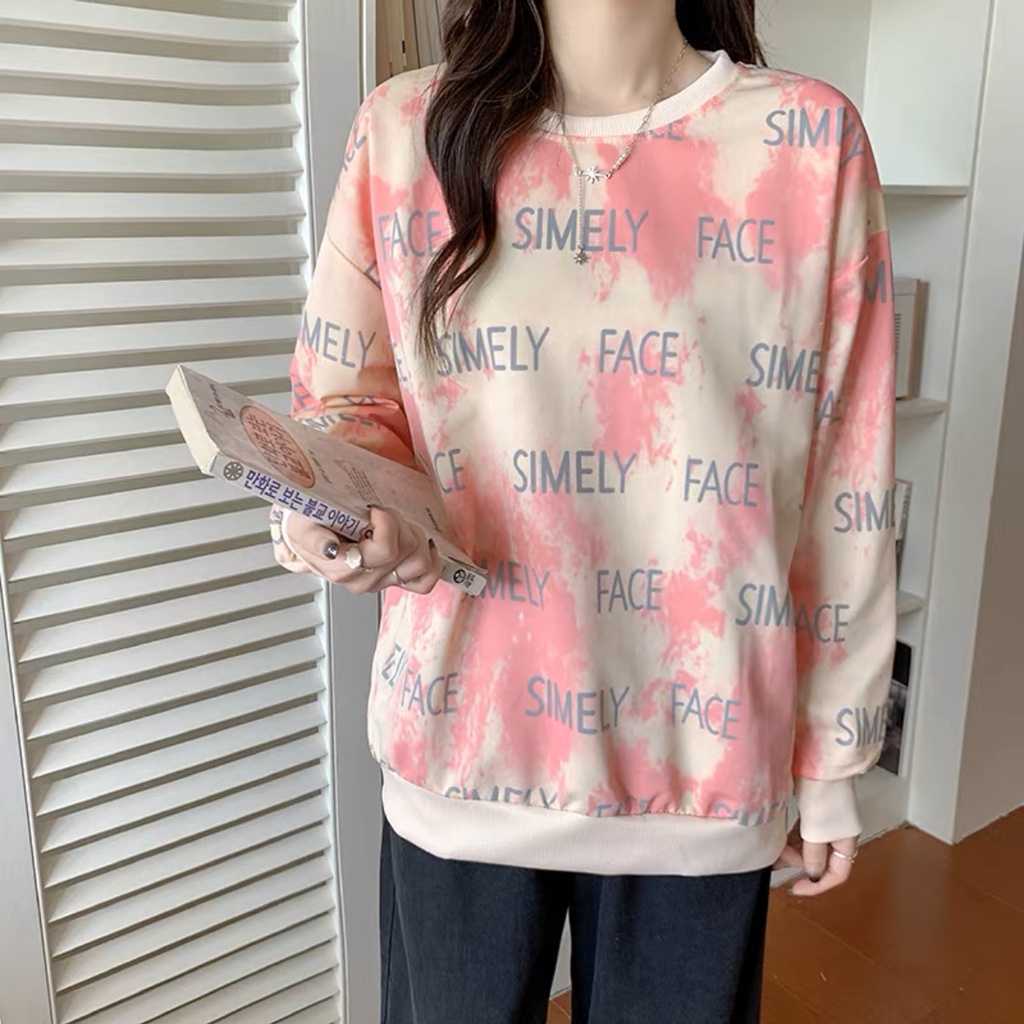 Sweater Lengan Panjang Wanita Import Motif Campuran