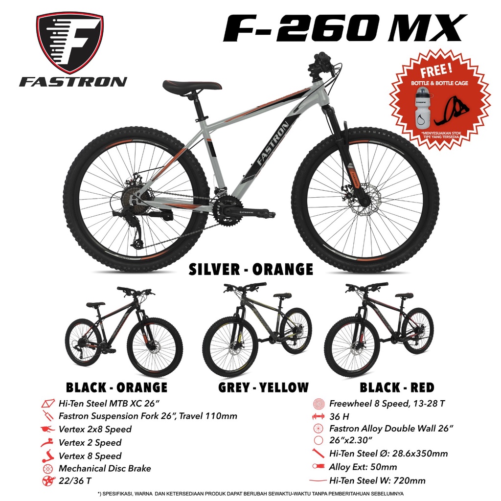 Sepeda Gunung/MTB 26" Fastron 260 MX (2x8 MD)