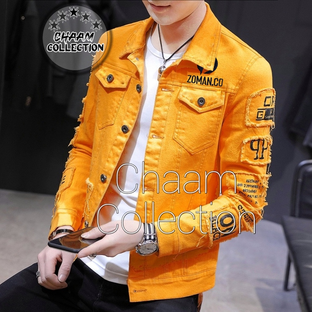 Jaket Jeans Denim Korean Style Motif FULL BORDIR|Jaket Denim New Fashion|Jaket Pria Gold