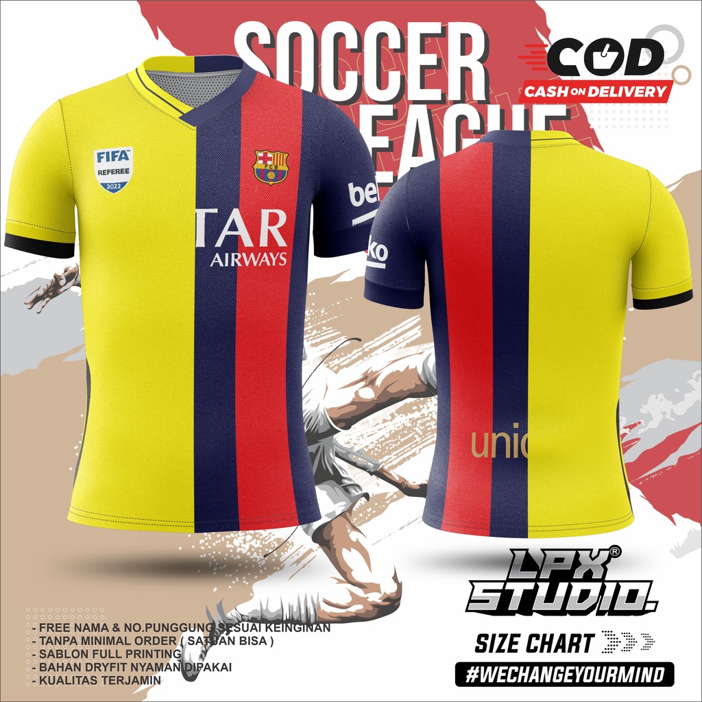 Jersey Sepak Bola Barcelona X Wasit