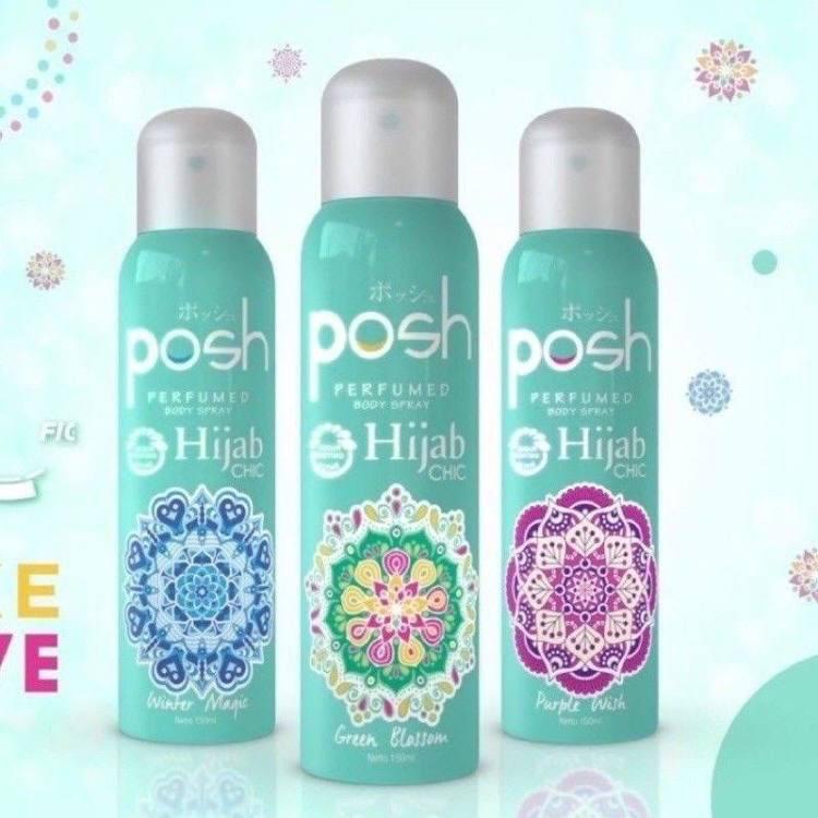 Posh Parfum Body Spray 150ml-Posh Women Parfum Parfum Cewek Bodi Spray Parfum Pos Posh Hijab Pink Bi