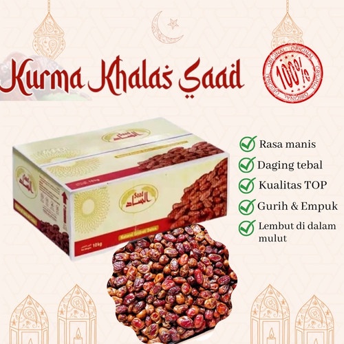 KURMA KHALAS SAAD 1 KG - Ecer Kurma Khalas Saad 1 KG - Kurma Khalas