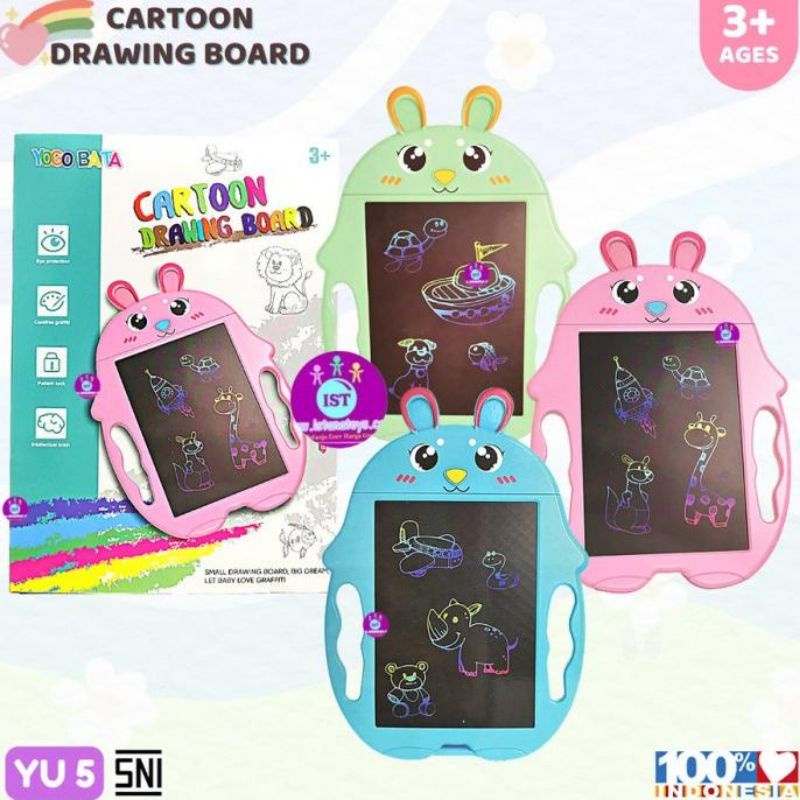 MAINANKEI MAINAN ANAK MURAH TABLET MENGGAMBAR LCD WRITING YU5 PAPAN TULIS KELINCI LCD DRAWING BOARD TABLET ANAK