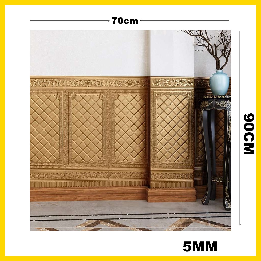 COD BAYAR DI TEMPAT - WALLPAPER DINDING BRICKFOAM BATIK 3D WALL FOAM