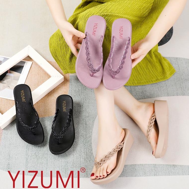 REKOMENDASI SENDAL JEPIT WANITA SANDAL YIZUMI SANDAL JEPIT HAK WANITA | L5003-3