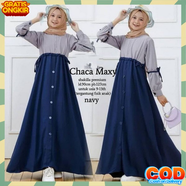 Gamis Anak Perempuan Terbaru Pakaian Muslim Cewek Fashion Muslimah Kecil Lucu Polos Premium Anak2 Se