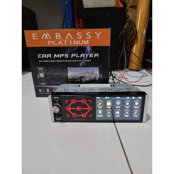 Head Unit Embassy Single Din MP5 4"