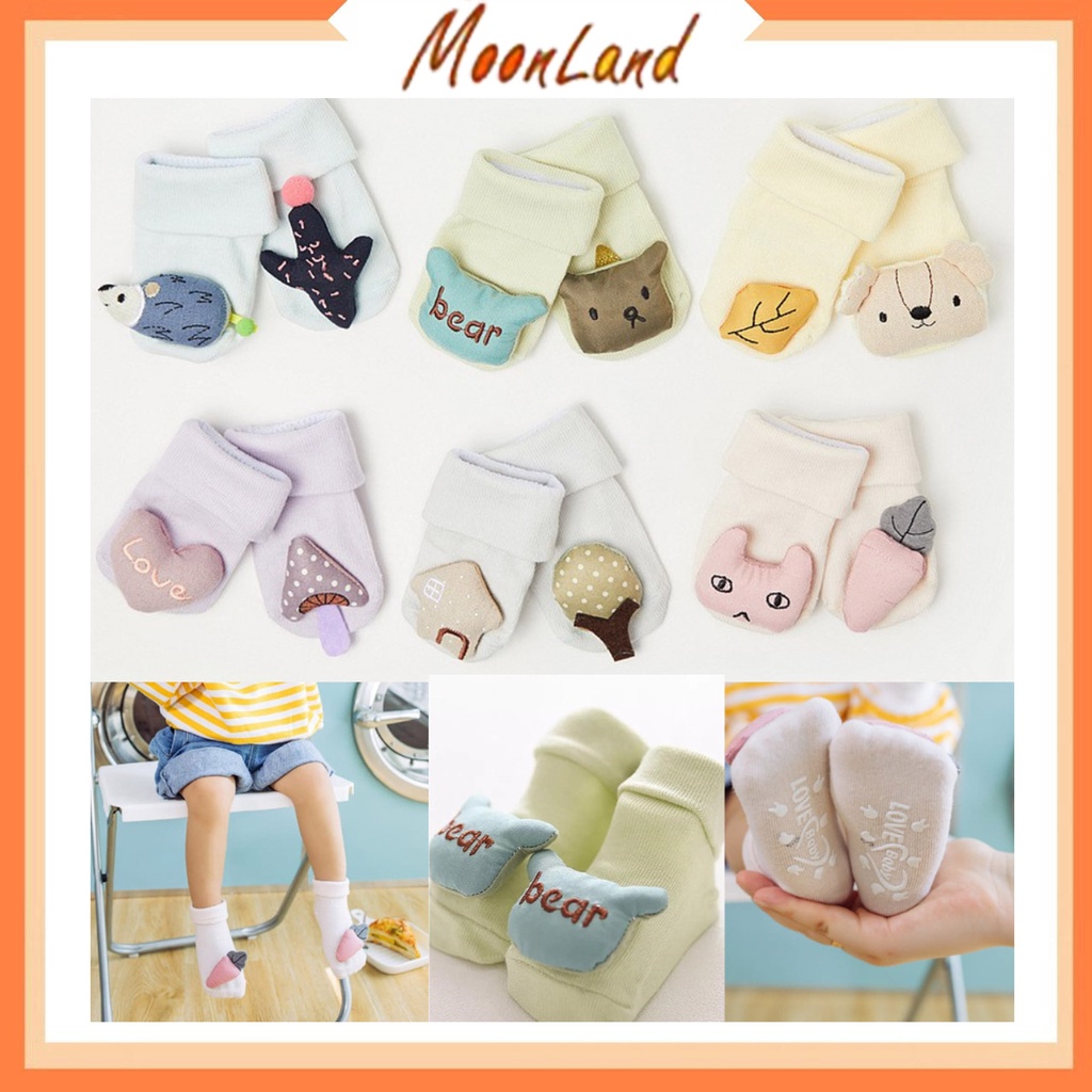 MoonLand Kaos Kaki Bayi Boneka Karakter 3D Anti Slip Sepatu Anak Lucu Kaos Kaki Baby Sock BB10