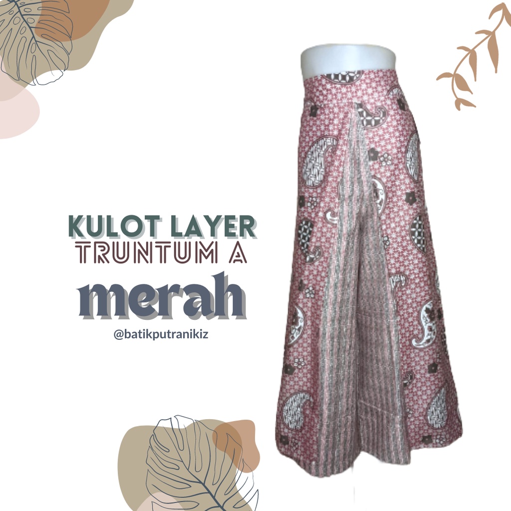 (COD) Celana Wanita Kulot Batik Layer Bawahan Kondangan