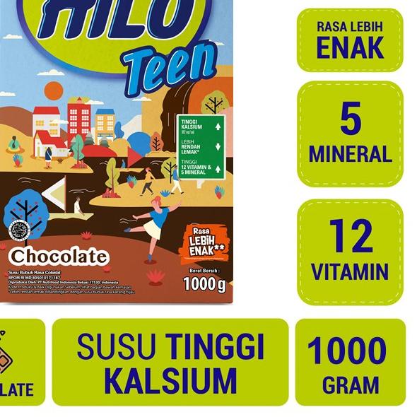 

➱ HiLo Teen Chocolate 1000 gram - Susu Tinggi Kalsium ❊