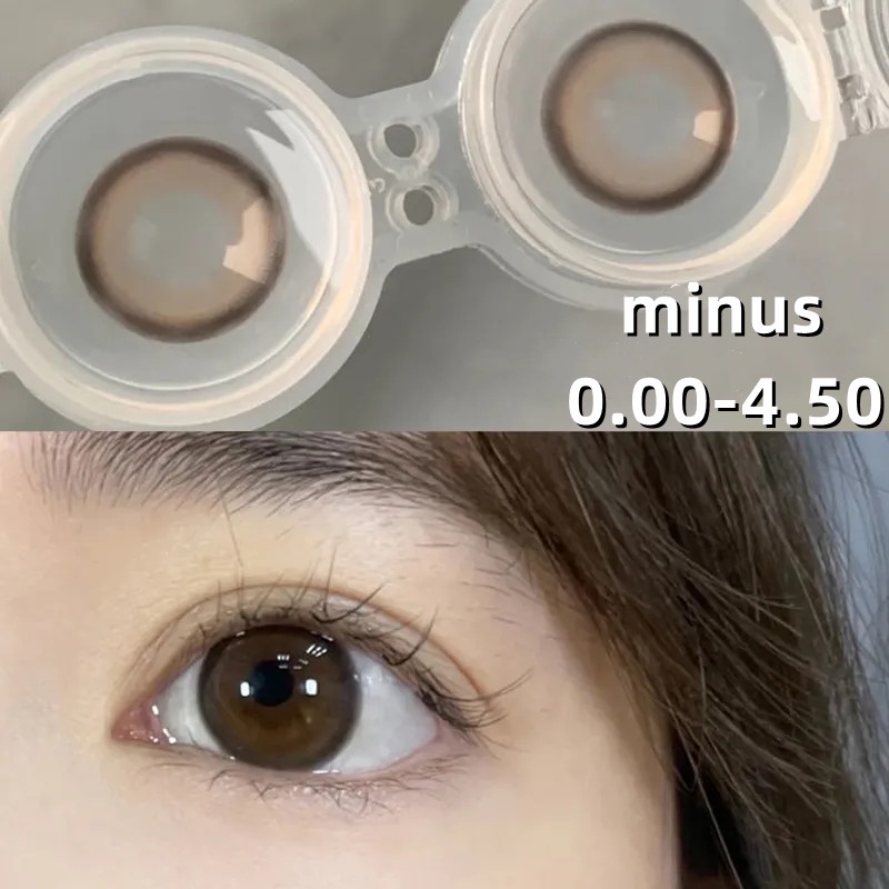 （COD）softlens minus(0.00-4.50)1 pasang lensa kontak berwarna softlens soflen soflens softlens minus softlens grey