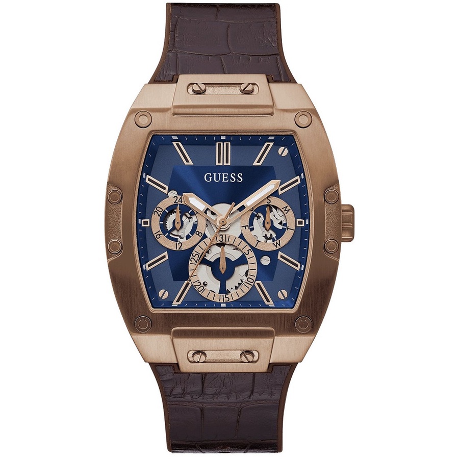 GUESS GW0202G2 Original PHOENIX Jam Tangan Pria Analog Brown Biru