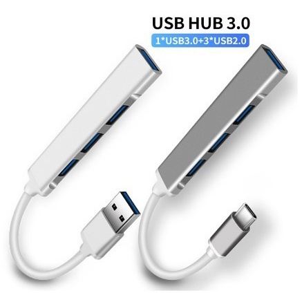 USB Hub Type C 4 Port Aluminium USB-C Hub 3.0 Speed Converter Adapter