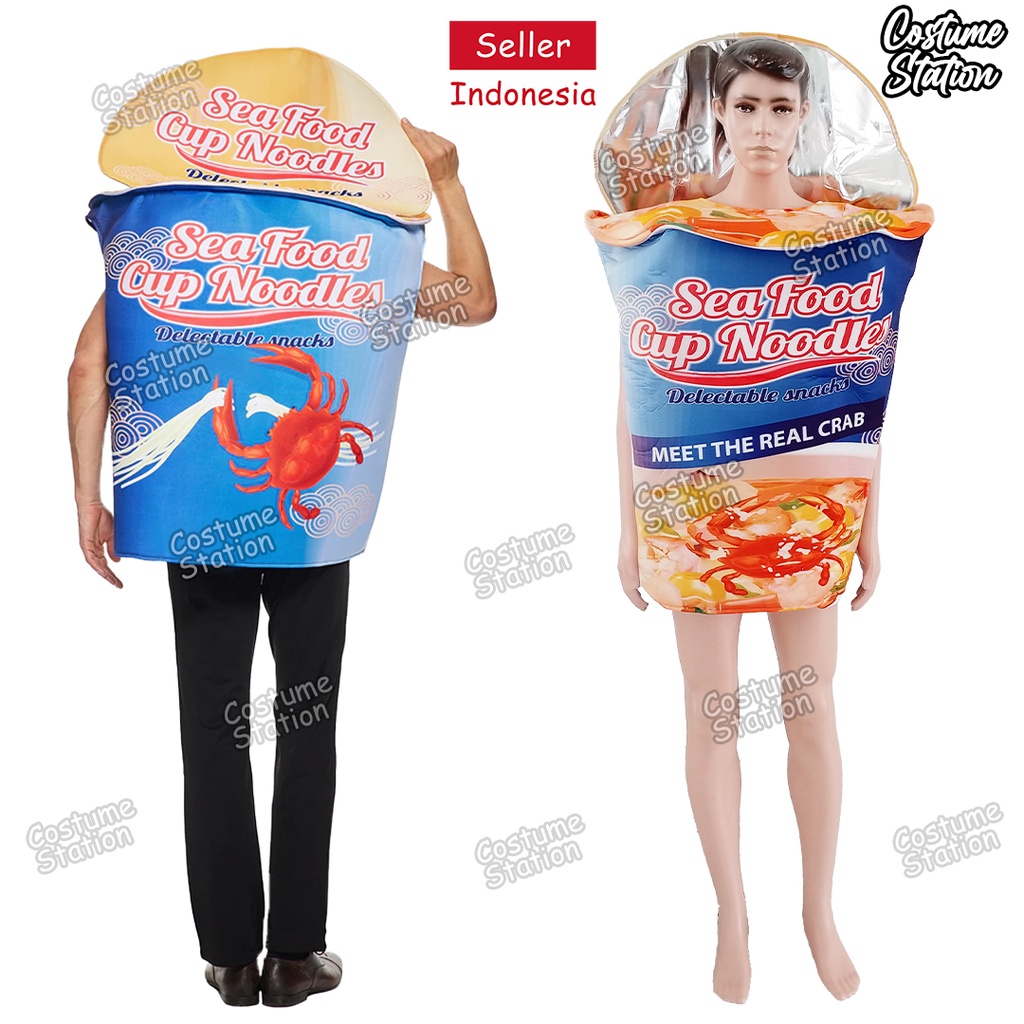 Kostume Cup Noodle Mascot / Costume Makanan Mie Gelas Halloween dewasa