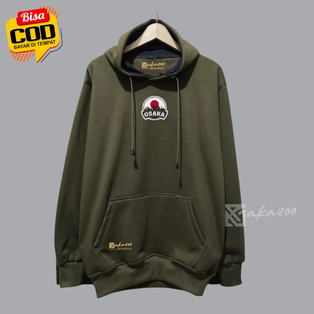 switer pria switer cowok logo JPN osaka hijau army hoodie oversize pria distro sweater jumbo xxl murah jamper cewe polos hoodie tebal hodie pria original distro unisex M L XL XXL premium akazoo