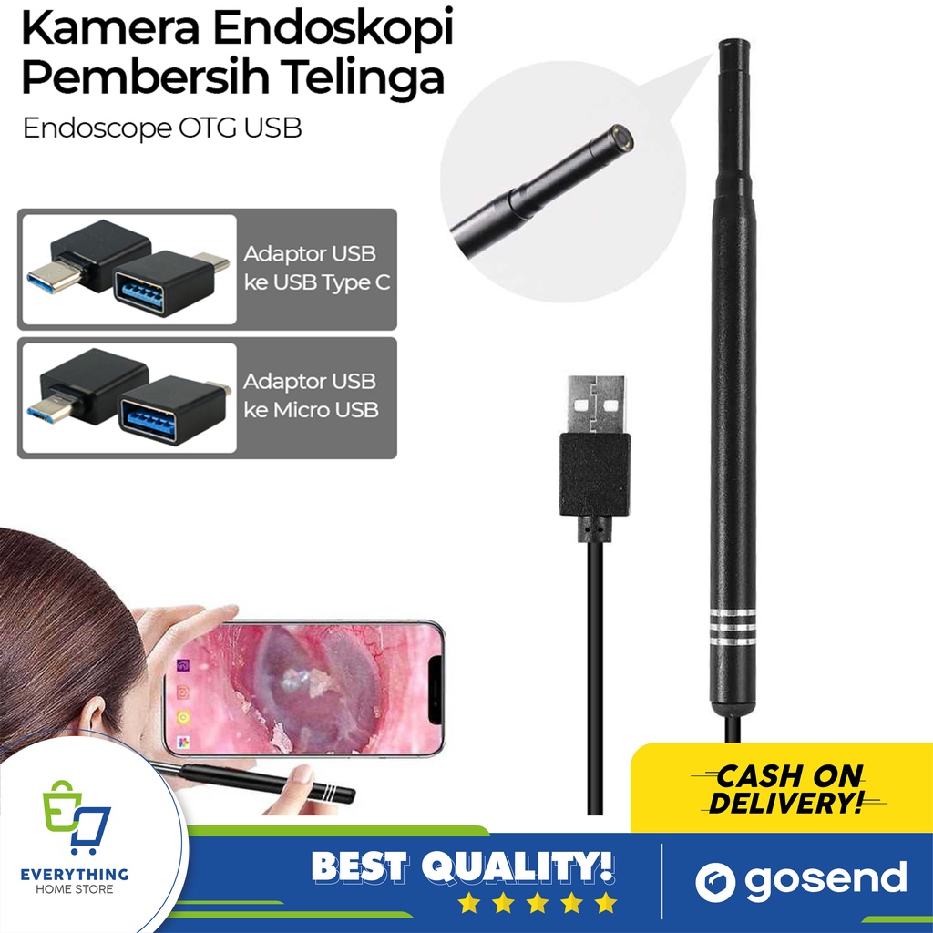 Korek Kuping Pembersih Telinga dengan Kamera dan LED ORIGINAL EHS