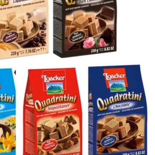 

♦ Loaker Loacker Quadratini 250gr 250 gram ➧