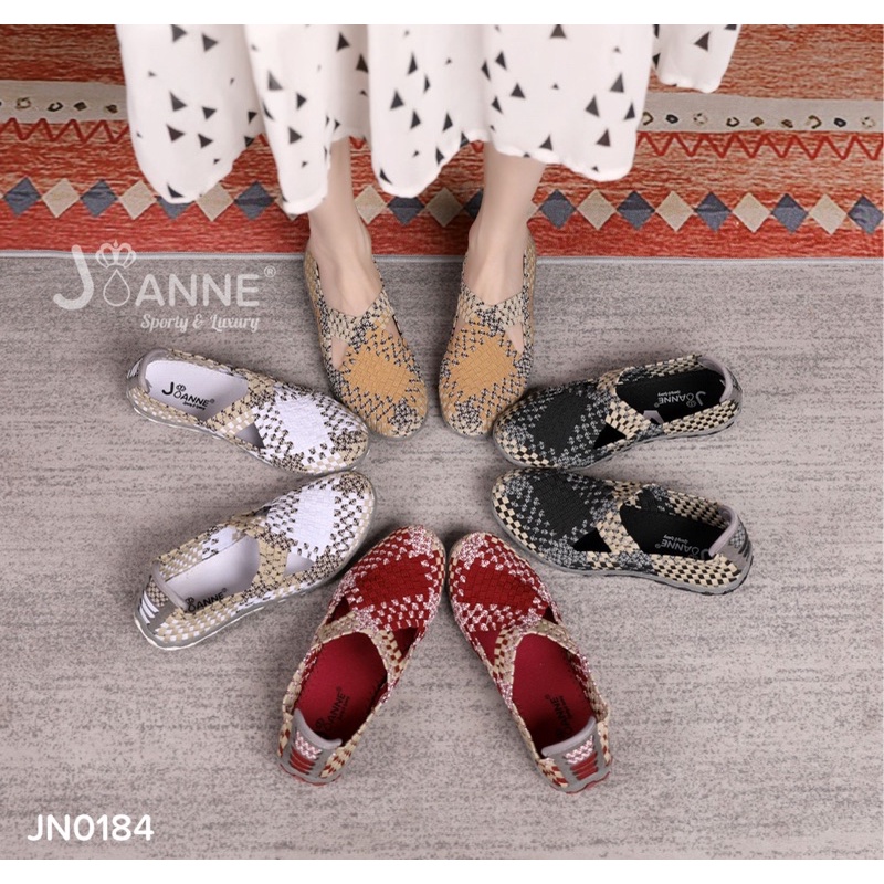 RESTOCK! [ORIGINAL] JOANNE Rajut Knit Flats Shoes Sepatu Wanita #JN0184