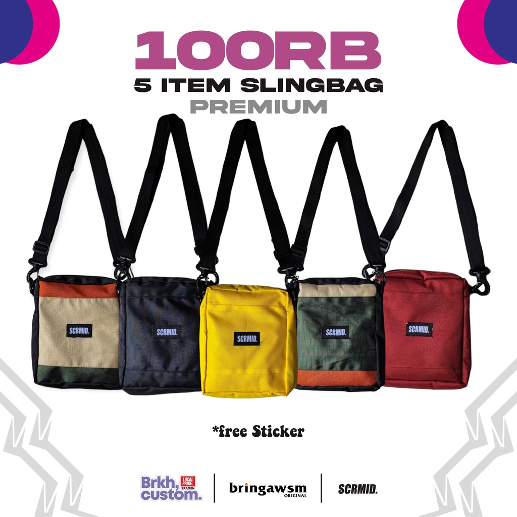 TAS POLOS PREMIUM 100 K GET 5 PCS TAS MURAH TAS DISTRO BRKHCUSTOM LOCALPRIDE