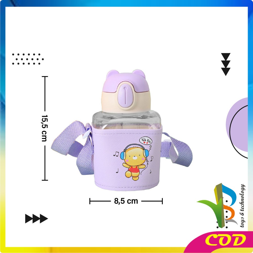 RB-C469 Botol Minum Anak Karakter 600ML Tempat Minum Anak TK Lucu Dengan Sedotan / Bottle Minum Kids Portable BPA FREE