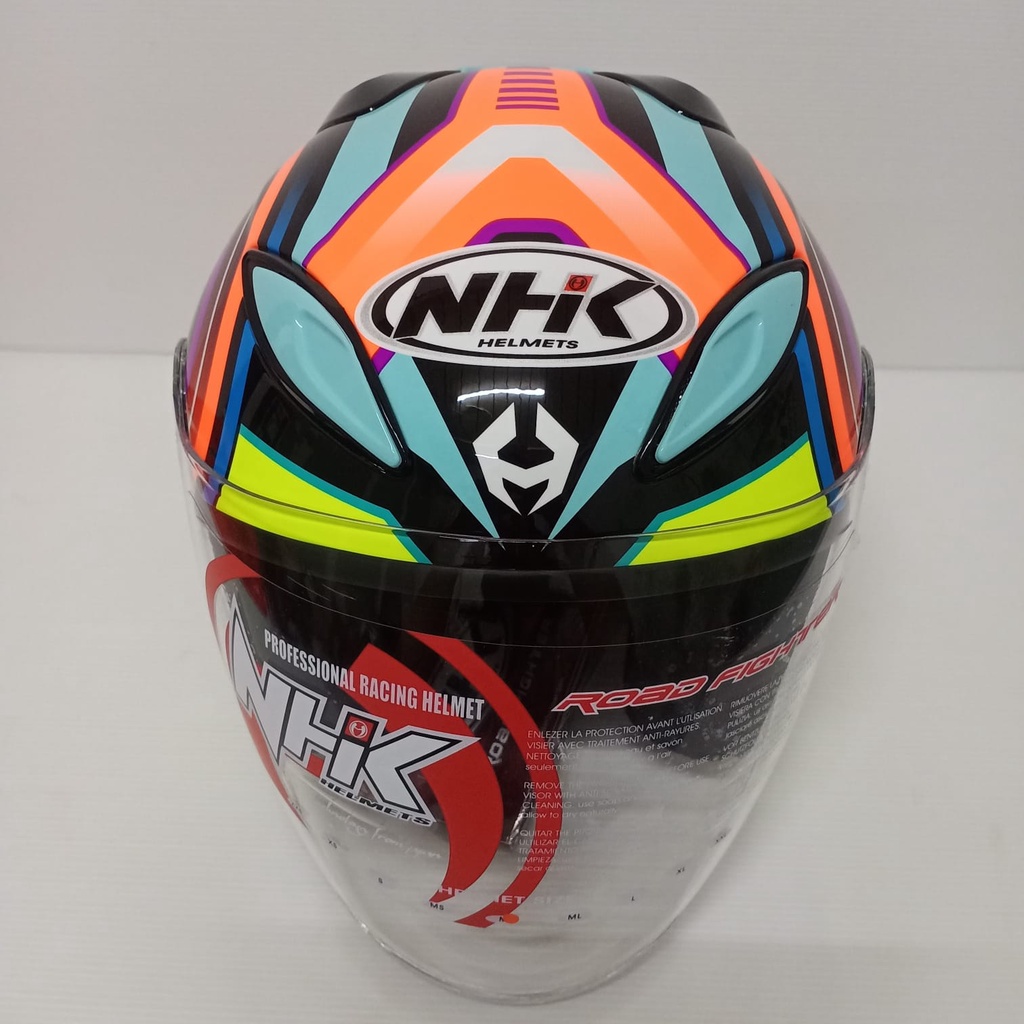 HELM NHK R6 HALF FACE MOTIF XION LIGHT TOSCA YELLOW SINGLE VISOR