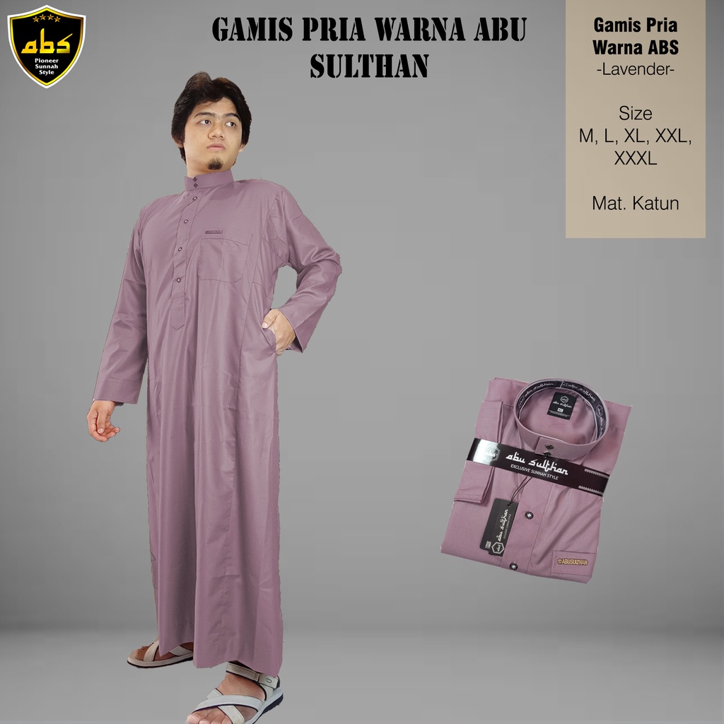 Gamis Jubah Al Haramain Abu Sulthan Pria Warna Polos Dewasa