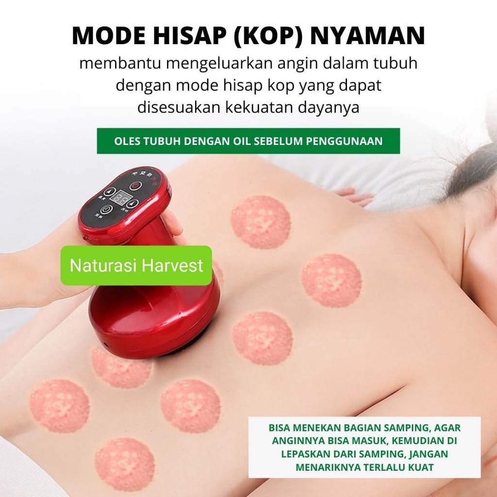 alat bekam kop cupping kerokan listrik alat penghangat tubuh alat pijat bisa di Cas