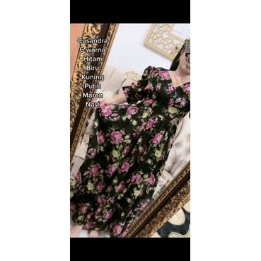 Daster dress Luna bunga mawar