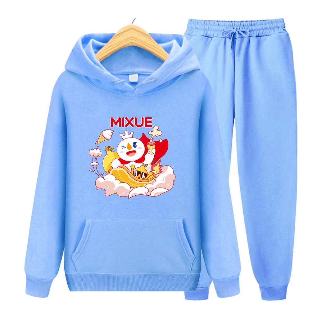 FenishaStore MIXUE ICE CREAM Sweater Hoodie Atasan Dan Setelan Anak Usia 4-13+Tahun Bisa Bayar Ditempat COD