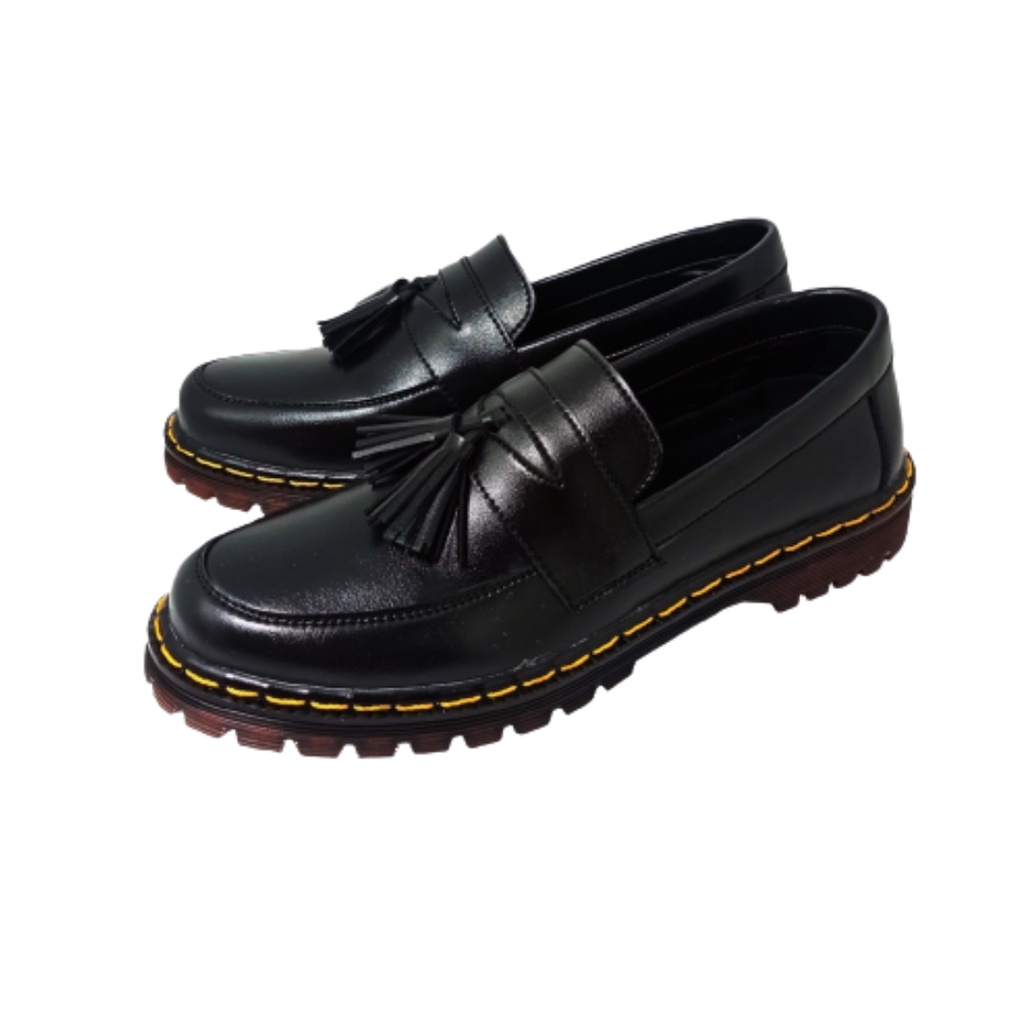 TERMURAH Sepatu Formal Dokmartin Penny Loafers/docmart.pria  full black dokmart//Free dus