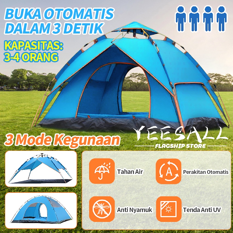 Tenda Camping 3-4 orang Tenda Lipat portable tenda gunung waterproof /kebutuhan semalam yang liar Aksesoris Tenda