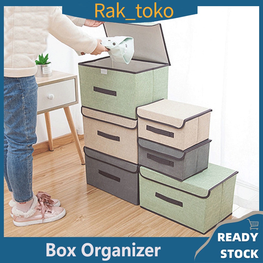 Tempat Penyimpanan Mainan Baju Storage Box Organizer 2in1 Foldable Serbaguna