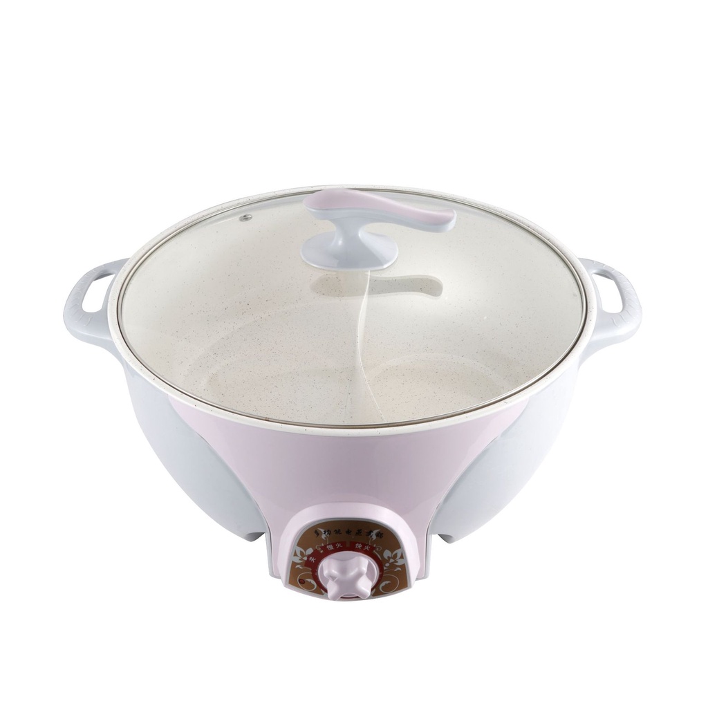 Gobra ♕ LS-1880 Panci Multi Purpose Cooking Pot 2 Partitions Panci Hot Pot Elektronik Listrik 32cm 1350w