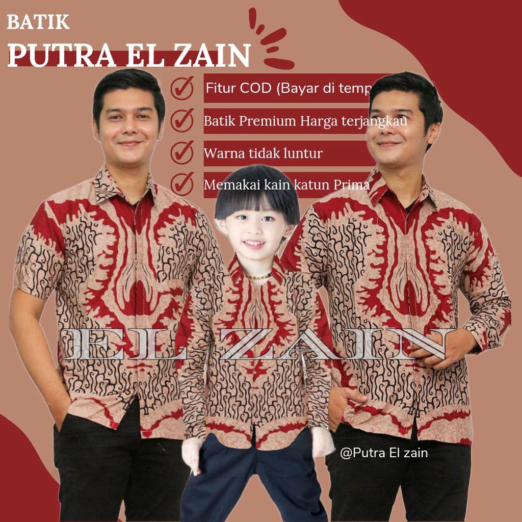 TERBARU Couple sweet || couple batik ayah dan anak cowok BATIK SAGE Kemeja Batik Hem Batik Kemeja Batik Anak Batik 2023