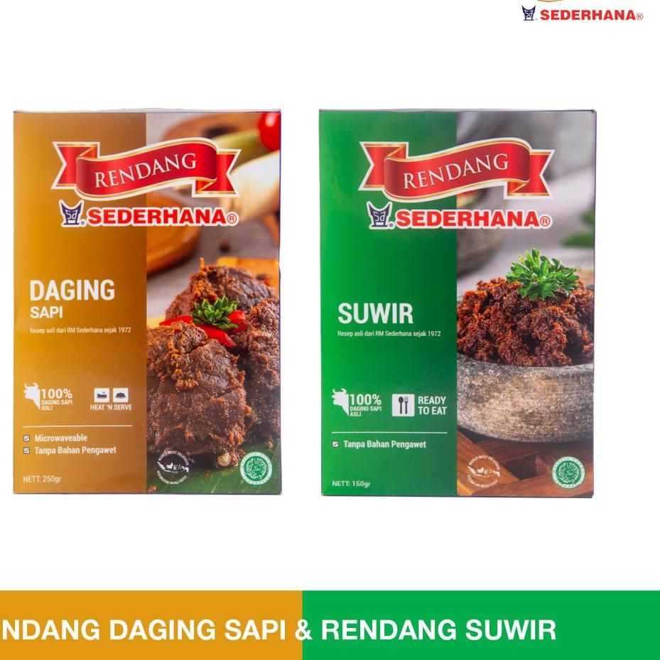 

➻ Rendang Sederhana - Paket Mix Rendang Daging Sapi & Daging Suwir ✳