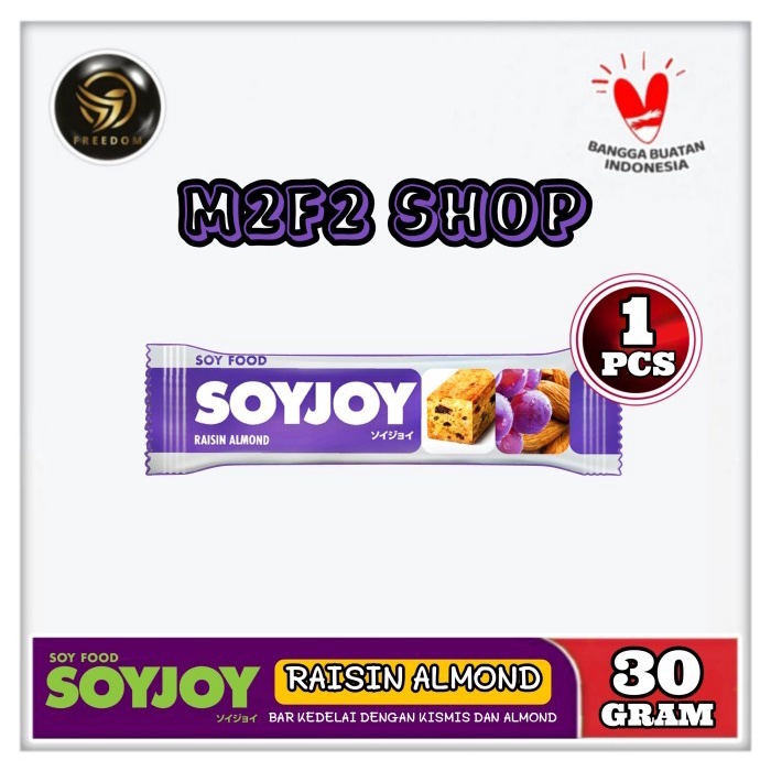 

Soyjoy Raisin Almond Bar Kedelai Rasa Kismis & Almond - 30 gr (Kemasan Satuan)