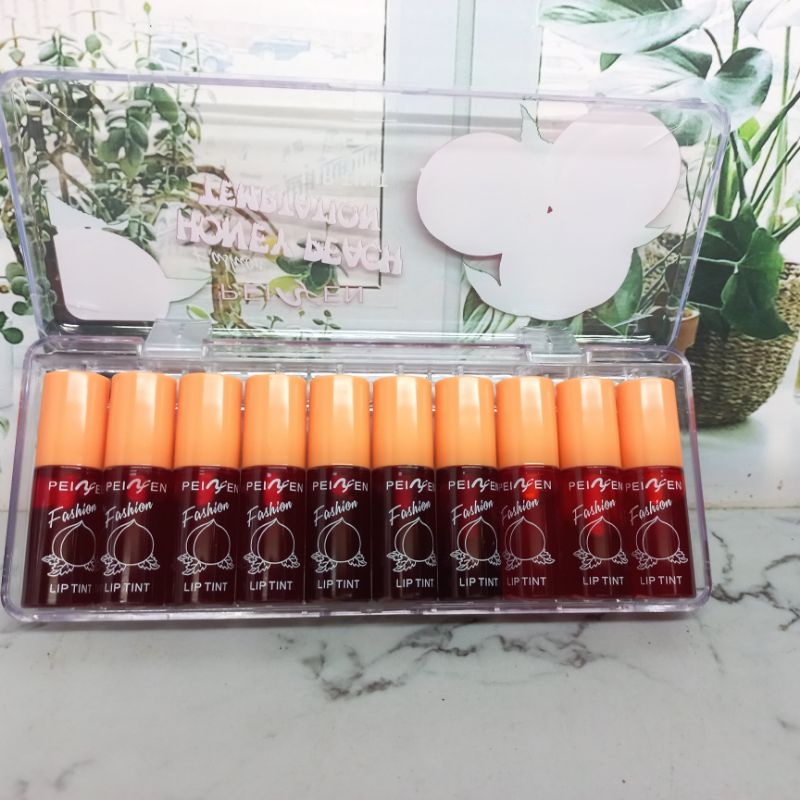 PAKET 10 PCS LIPTINT PEIYEN tutup oren 3.5G X 10 PCS