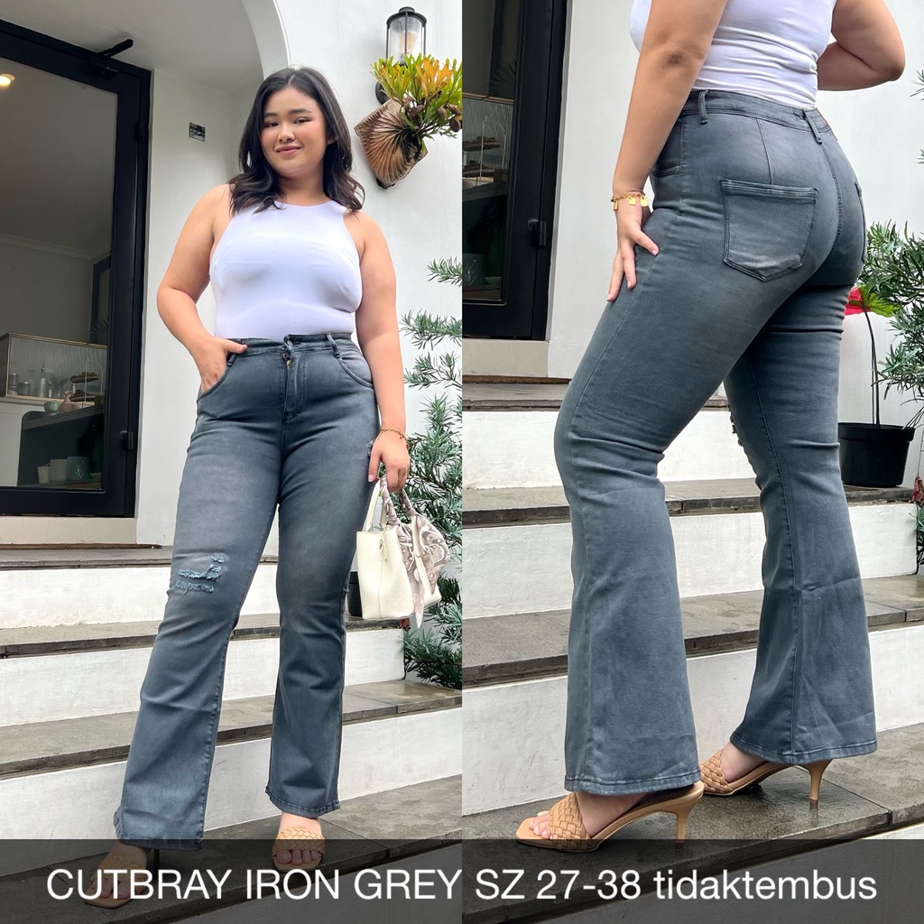 CELANA JEANS WANITA CUTBRAY IRON GREY-SYSCLOTHIER