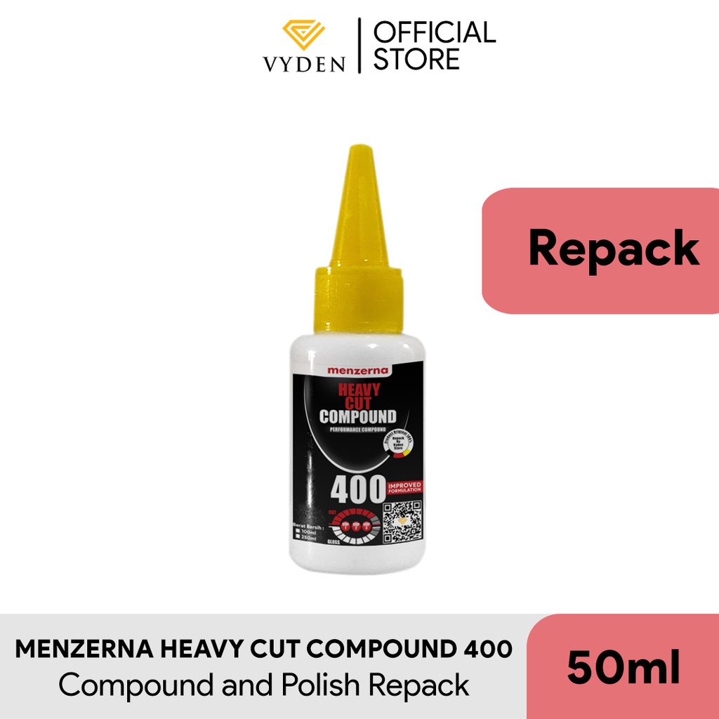 Menzerna Heavy Cut Compound 400 50 ml ECER Kompon High Gloss siap Wax MURAH