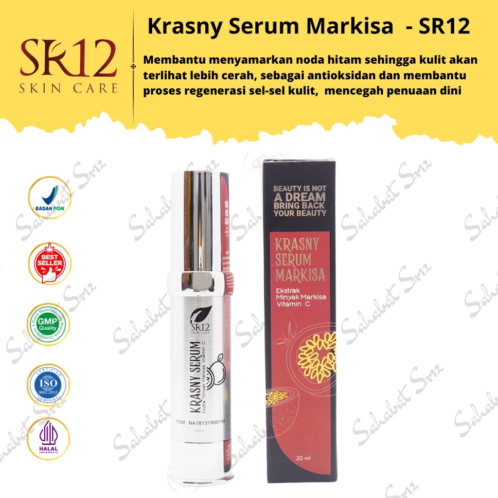 SR12 KRASNY SERUM - SERUM VIT C / SERUM KULIT KERING / SERUM MARKISA BPOM