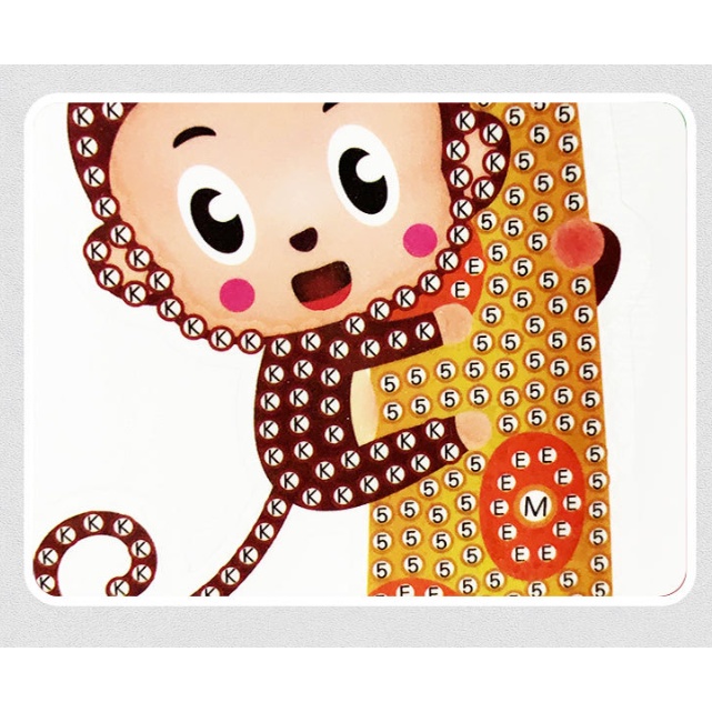 Prakarya Anak DIY Diamond Painting Sticker / Stiker Anak DIY Permata Motif Karakter Kartun / Pop Diamond Sticker