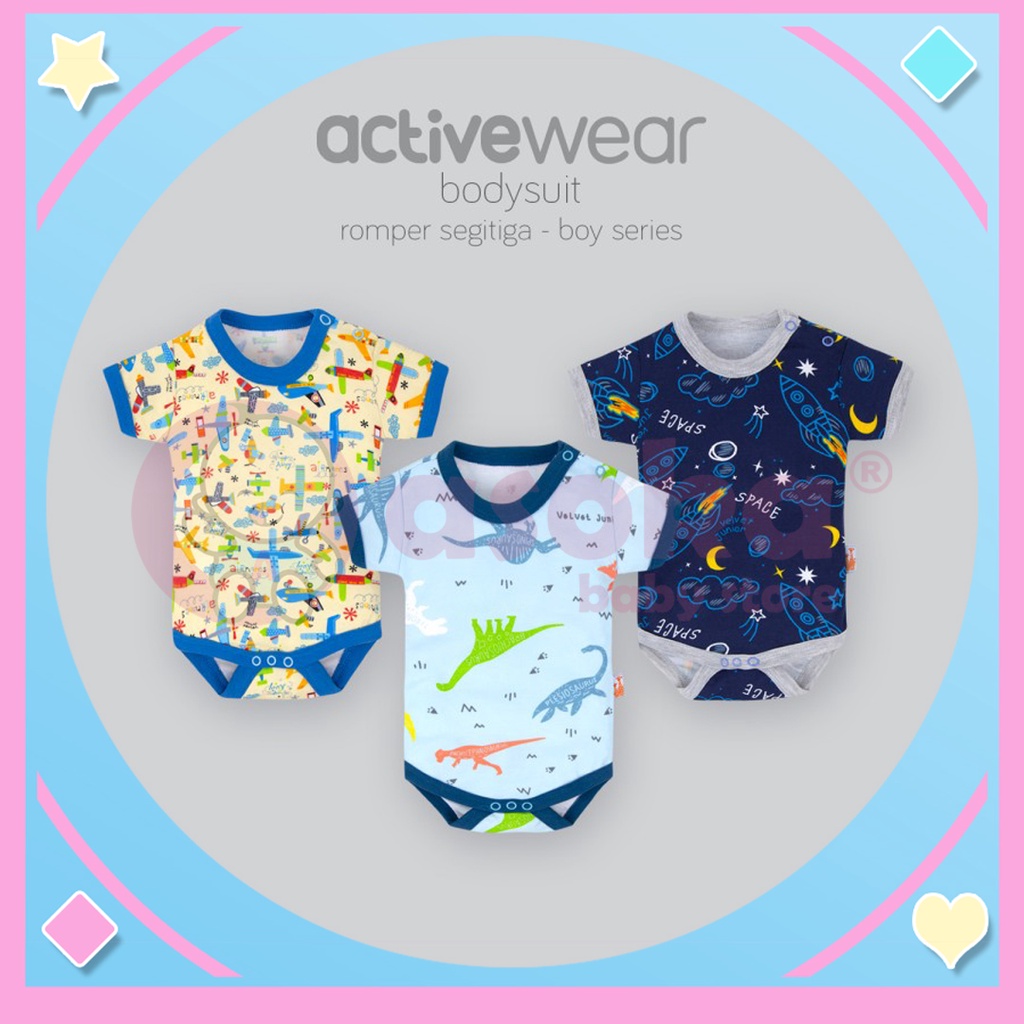 Velvet Junior ActiveWear BodySuit Romper Segitiga Boy Series ASOKA