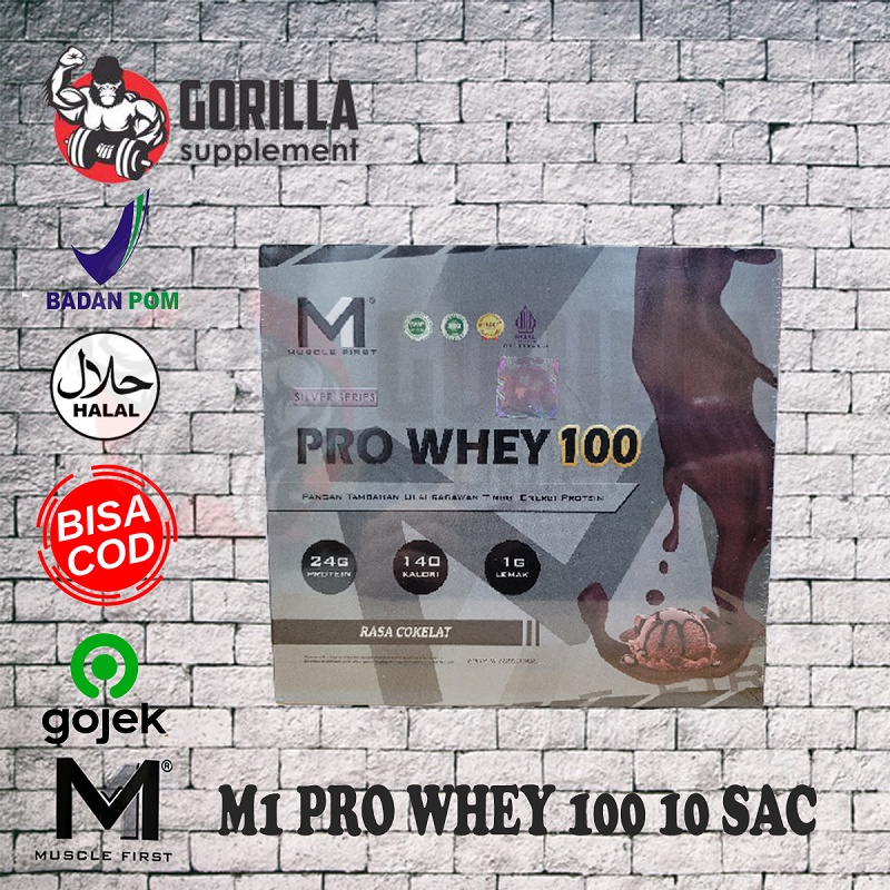 Muscle First Pro Whey 100 Box Series isi 10 Sachet M1 Musclefirst BPOM HALAL LABDOR
